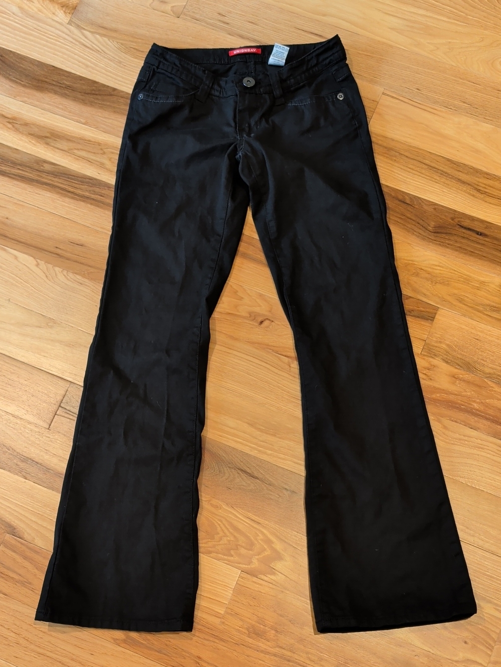Black Low-Rise Bootcut Pants